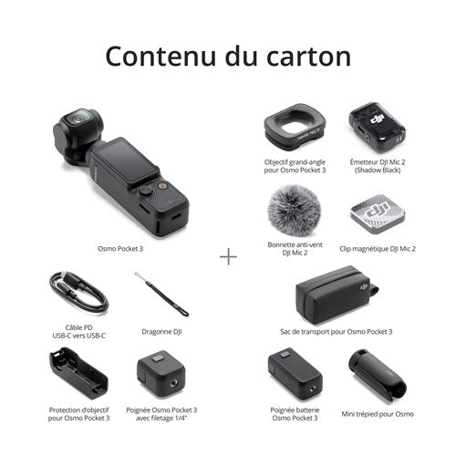 Dji Osmo Pocket 3 Creator Combo Schwarze Sportkamera 