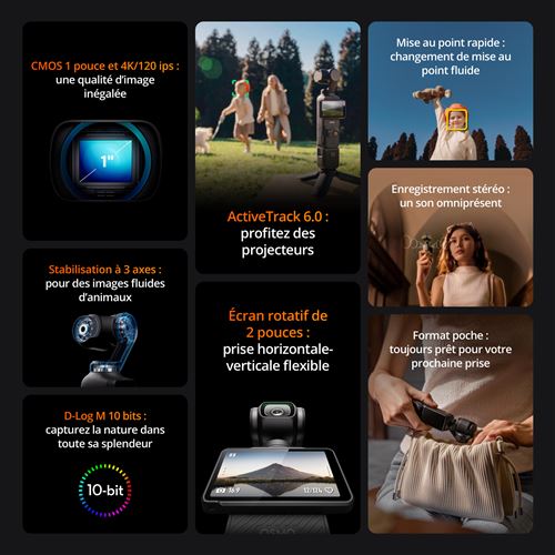 Dji Osmo Pocket 3 Creator Combo Schwarze Sportkamera 