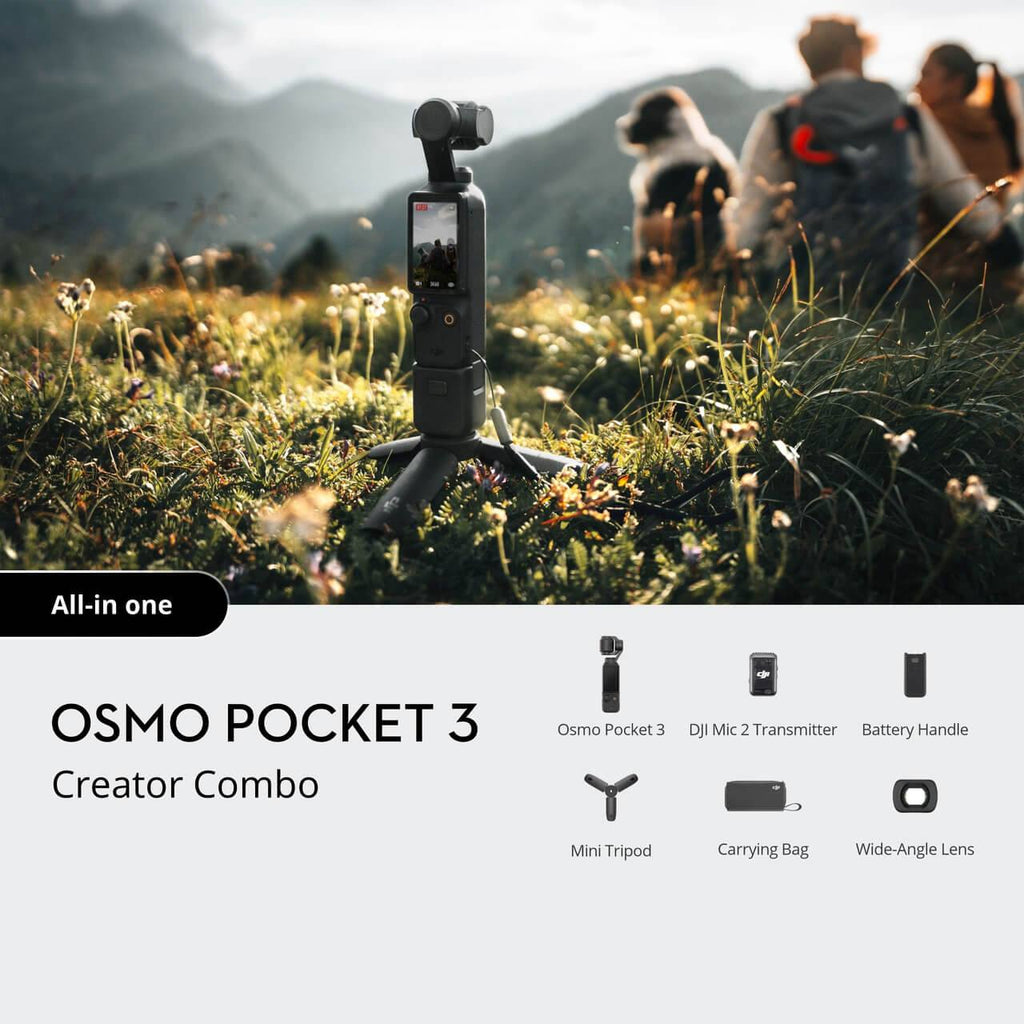 Dji Osmo Pocket 3 Creator Combo Schwarze Sportkamera 
